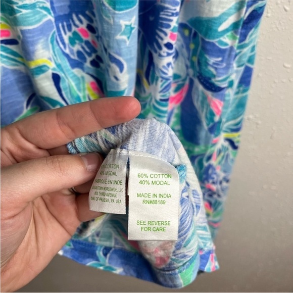 Lilly Pulitzer Shay Ruffle Tank Top Summer Dress L - Picture 4 of 5